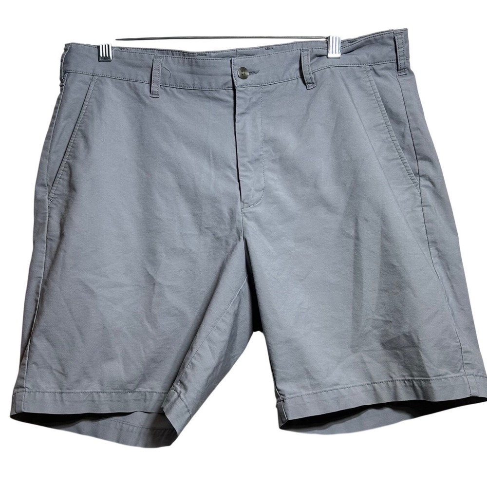 Peter Millar Crown Comfort Classic Fit Shorts Mens 34 Grey Stretch Golf Casual